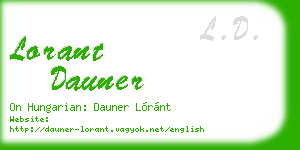 lorant dauner business card